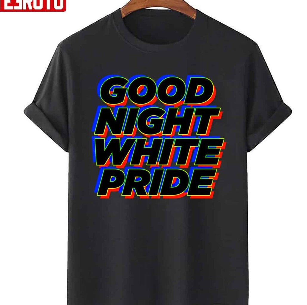 Neon Good Night White Pride Unisex T-Shirt