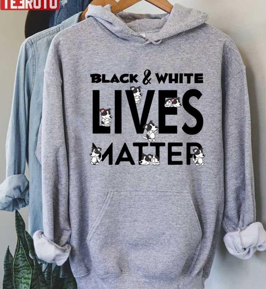 Black And White Puppy Lives Matter Unisex T-shirt