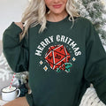 Merry Critmas DND Sweatshirt, Dungeons and Dragons Christmas Sweatshirt, Christmas Sweatshirt For DnD Fans, Polyhedral Dice Xmas Hoodie, Christmas Swe