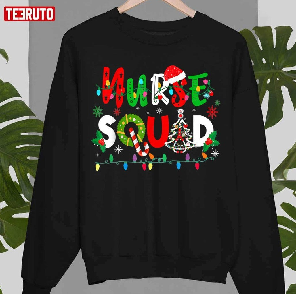 Nurse Squad Christmas Pajama Family Xmas Unisex Sweatshirt