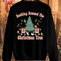 Rocking Around The Christmas Tree Retro Christmas Happy Holiday Unisex Sweatshirt