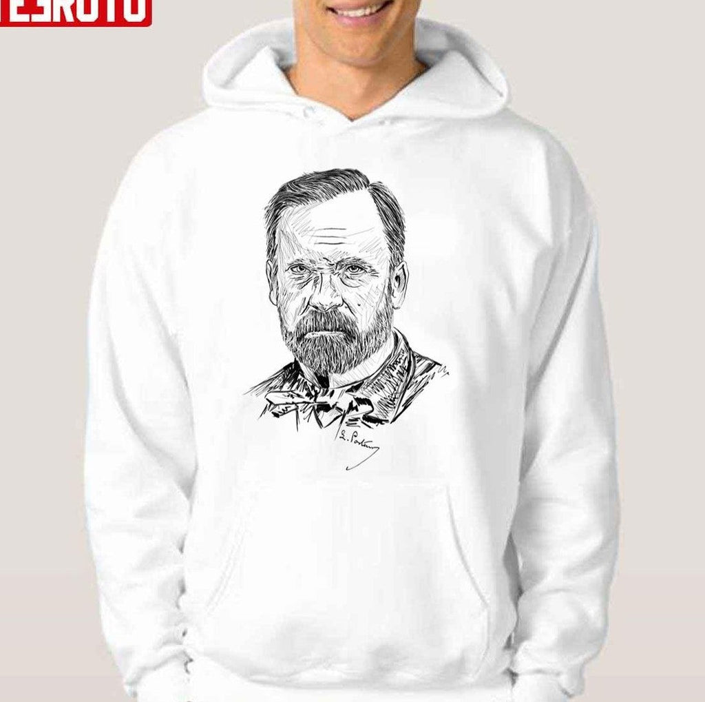 Sketch Portrait Louis Pasteur French Chemist Unisex Hoodie