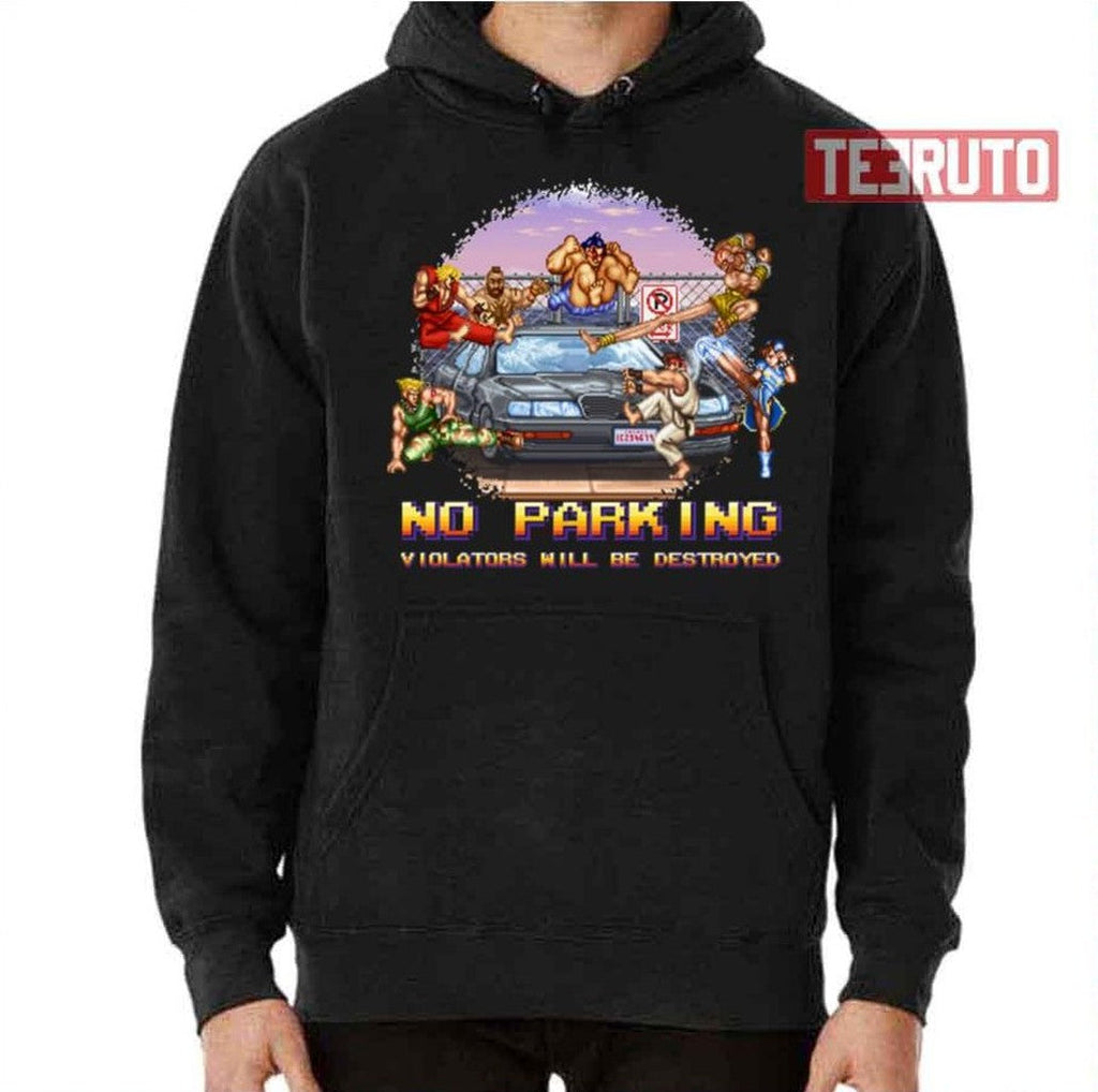 Street Fighter No Parking Violators Will Be Unisex T-Shirt
