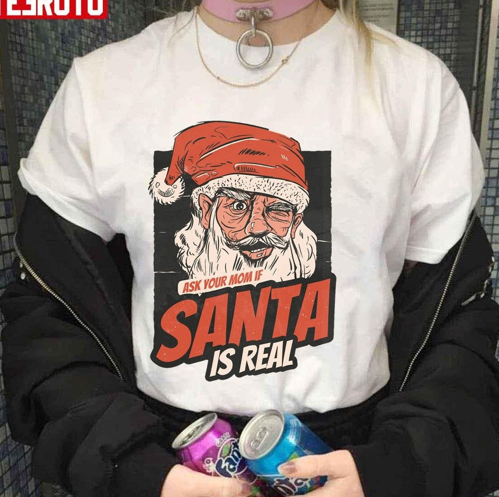 Santa Is Real Christmas Vintage Unisex Sweatshirt