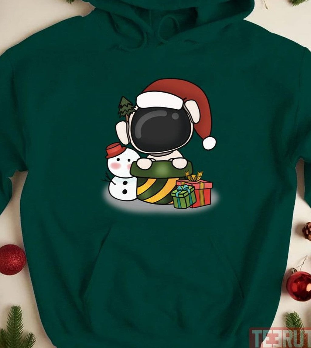 The Christmas Gifts Snowman And Chritsmas Trees Of Astronaut Unisex T-shirt