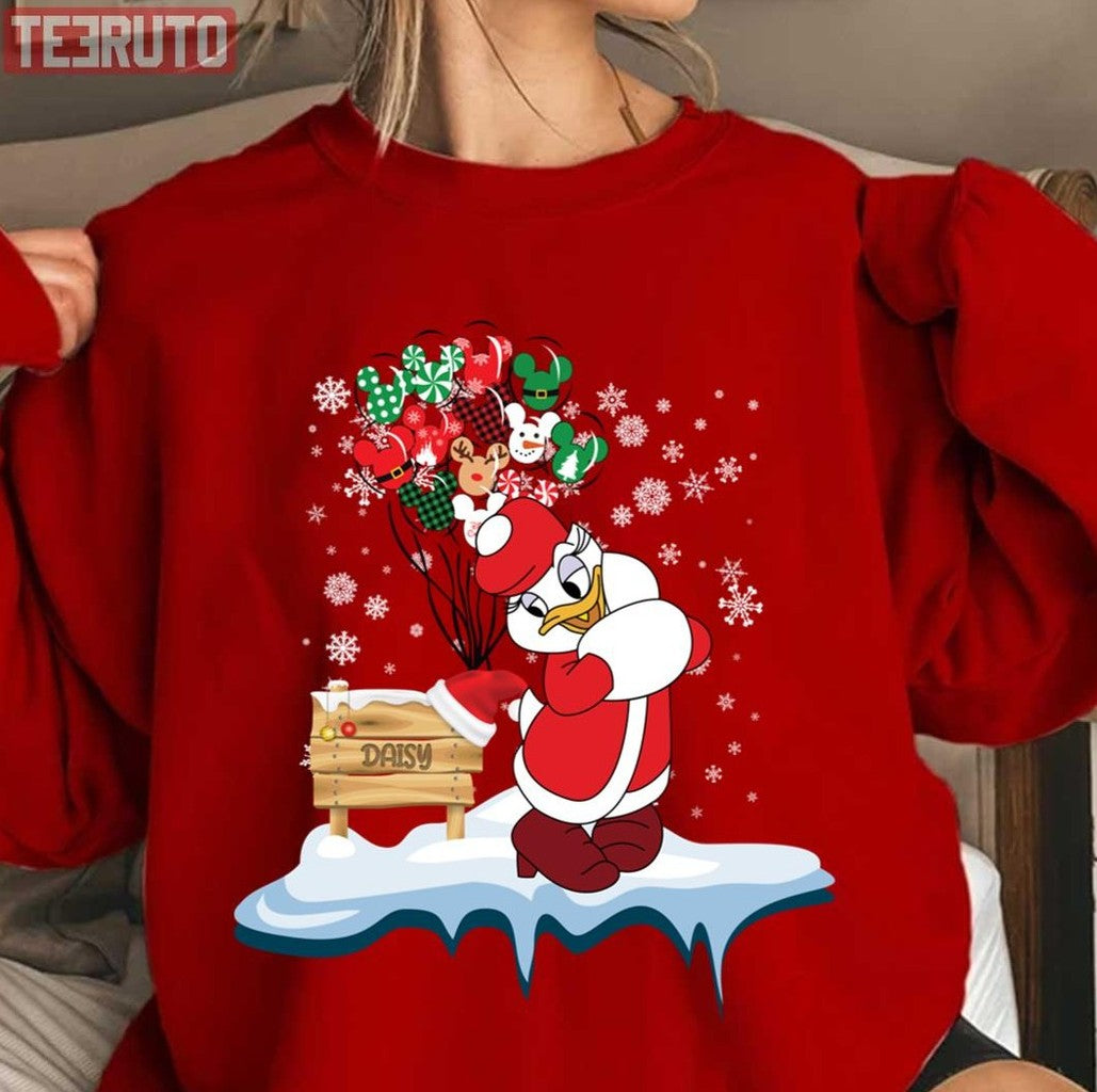 Balloons Christmas 2023 Vacation Merry Christmas Daisy Duck Unisex Sweatshirt