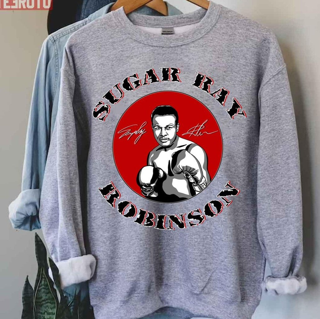 Round Design Sugar Ray Robinson Sports Design Unisex Sweatshirt