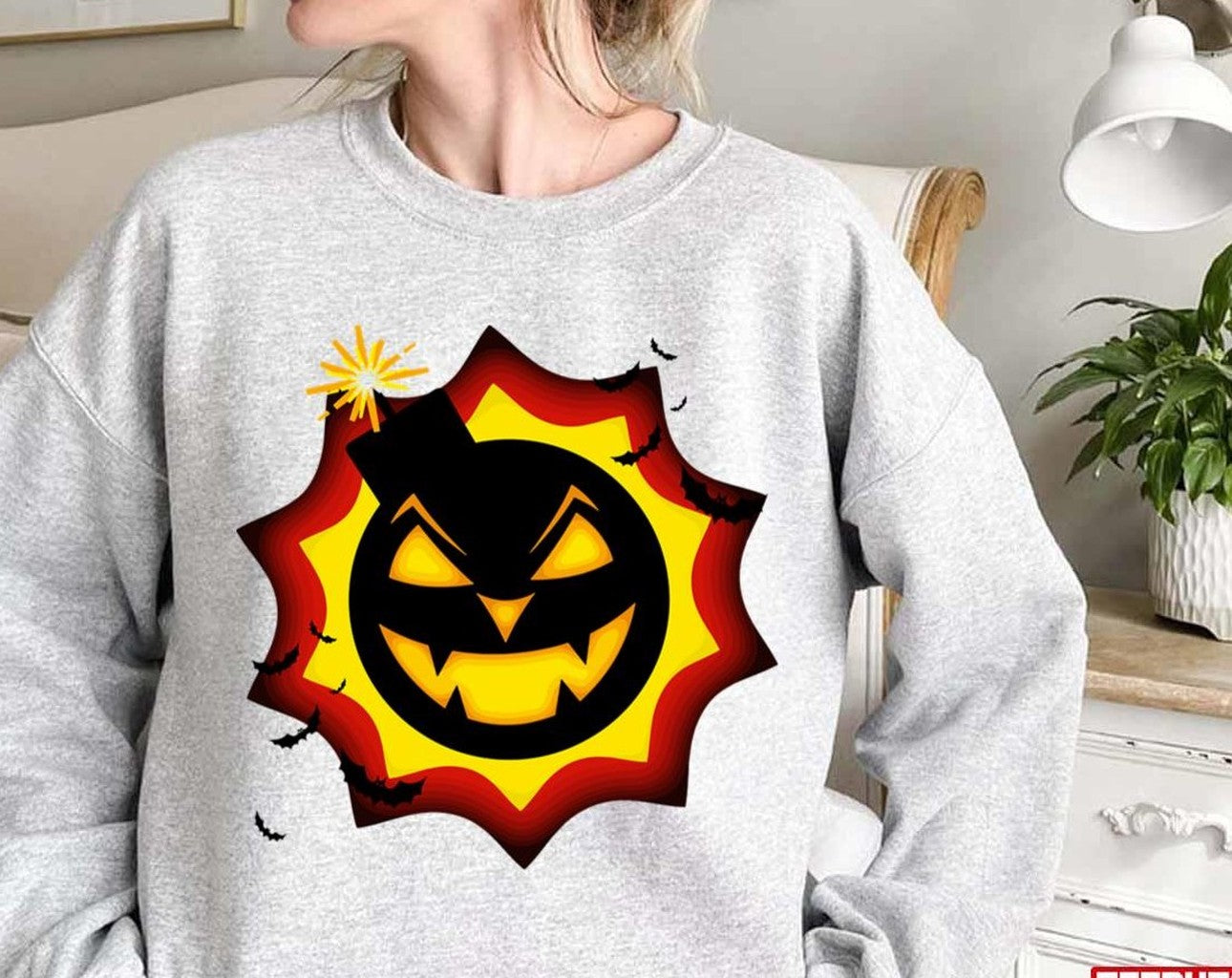 Serious Sam Halloween Pumpkin Bomb Logo Unisex Sweatshirt