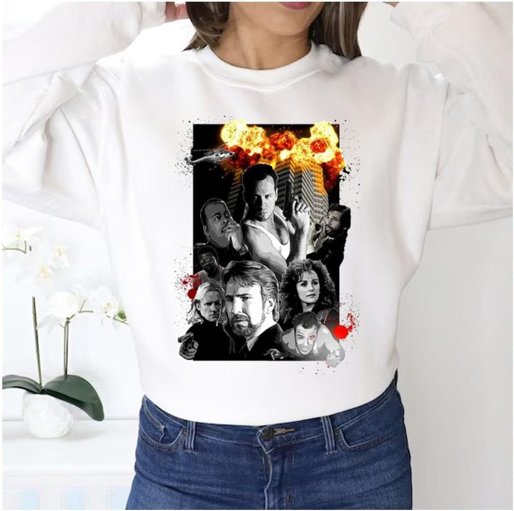 Movie Die Hard Exploded Bulding Unisex Sweatshirt