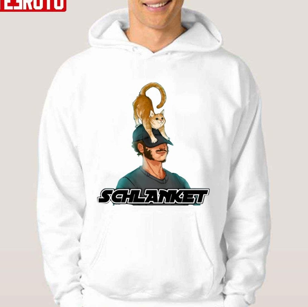 Schlanket Cat And Boy Unisex T-shirt