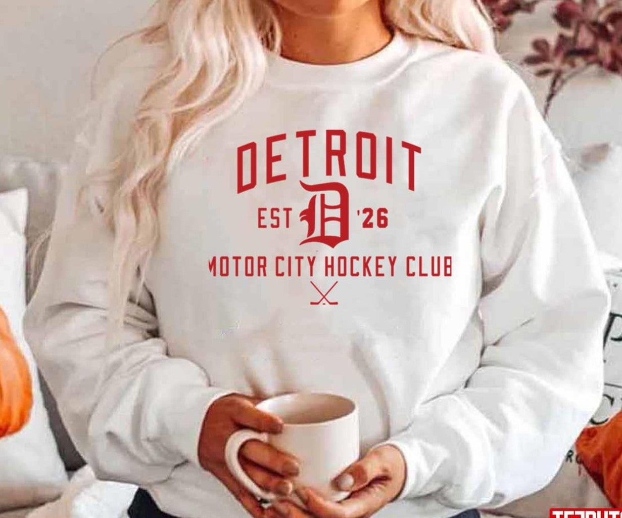 Motor City Hockey Ii Detroit Red Wings Unisex Hoodie