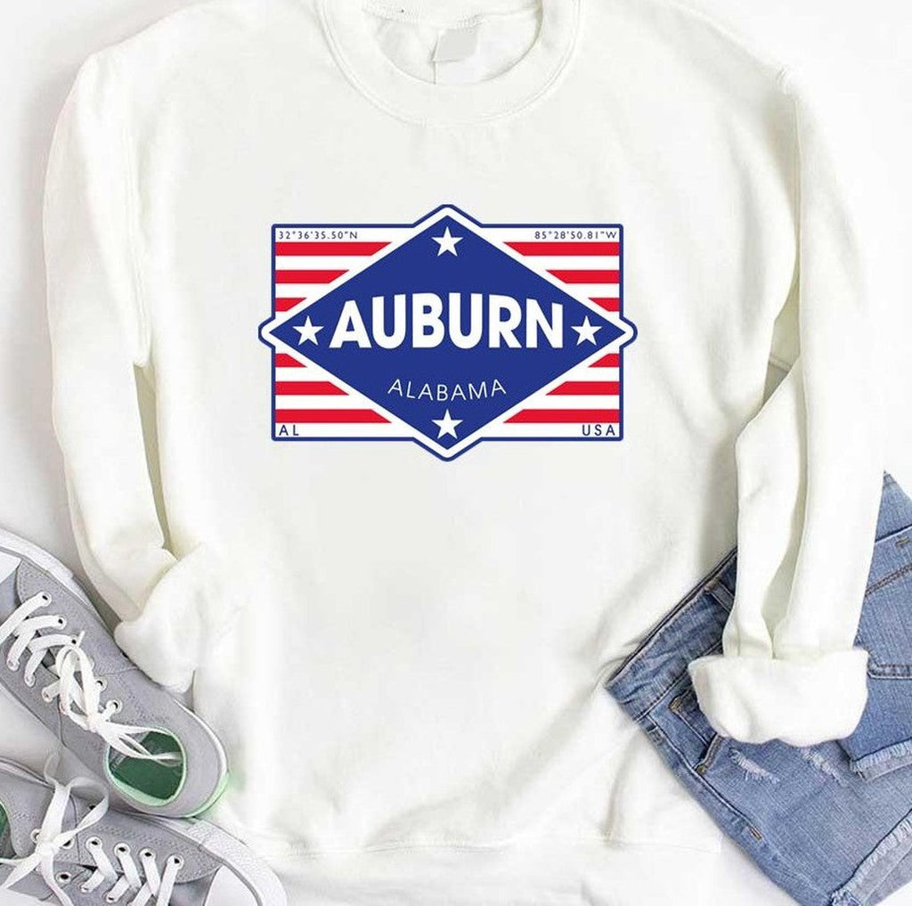 The Flag Auburn Alabama Diamond Unisex Hoodie