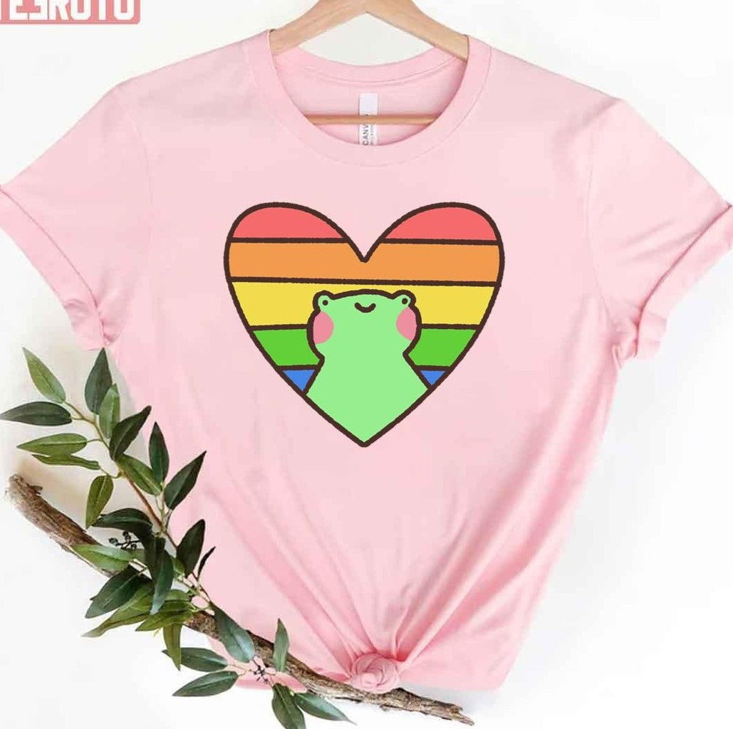 Pride Froggie Heart Lgbtq Pride Month Unisex T-Shirt