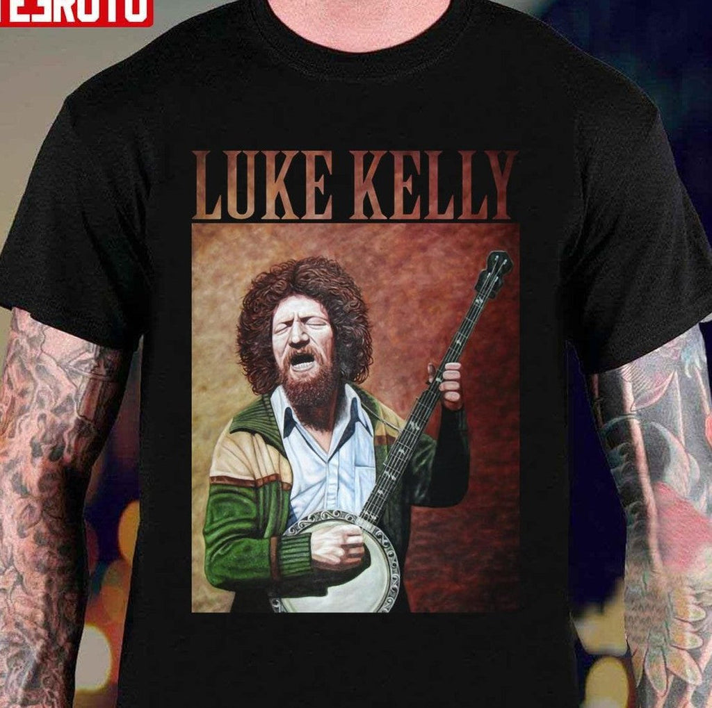 Playing Guitar Luke Kelly Unisex T-Shirt