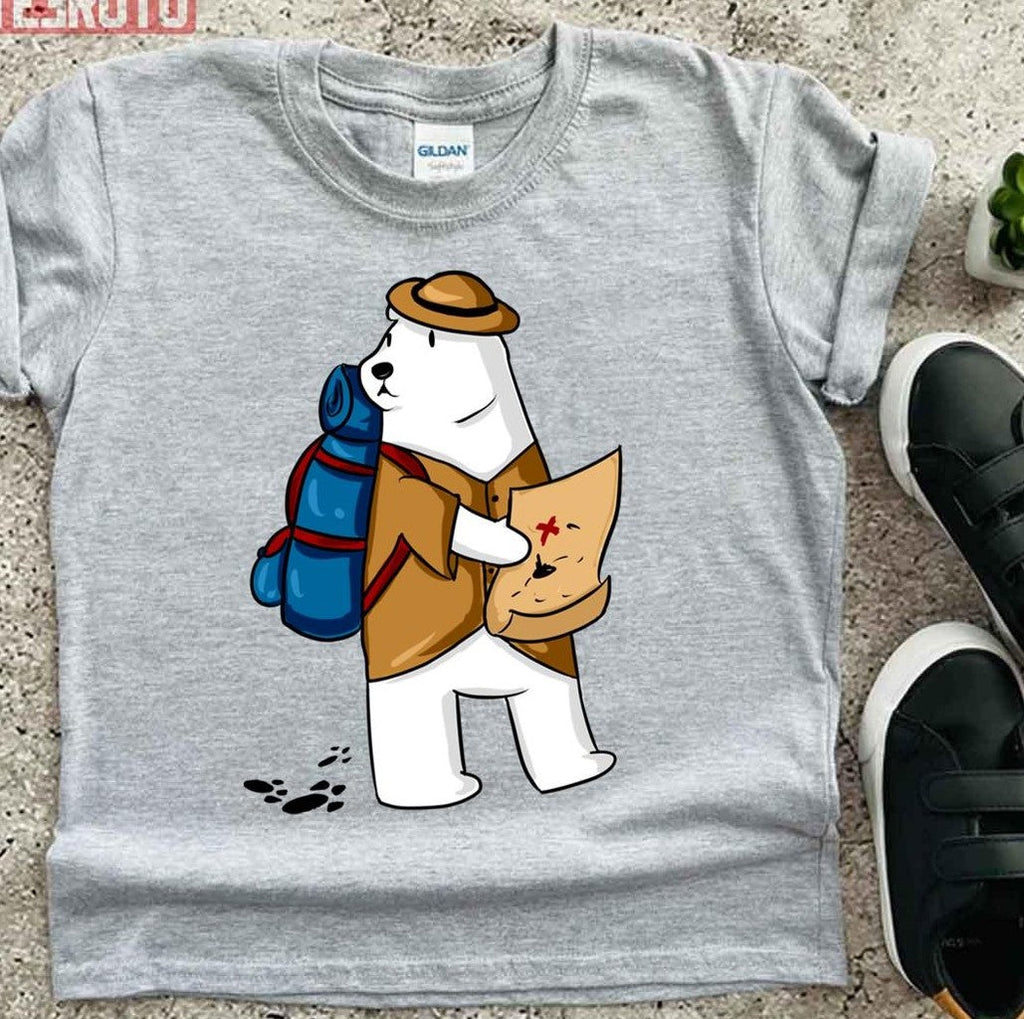 Polar Bear Goes Camping Hiking Unisex T-Shirt