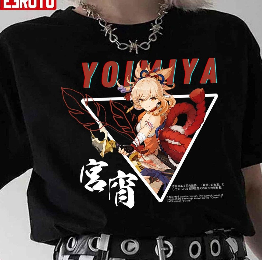 Naganohara Yoimiya Frolicking Flames Genshin Impact Unisex T-Shirt