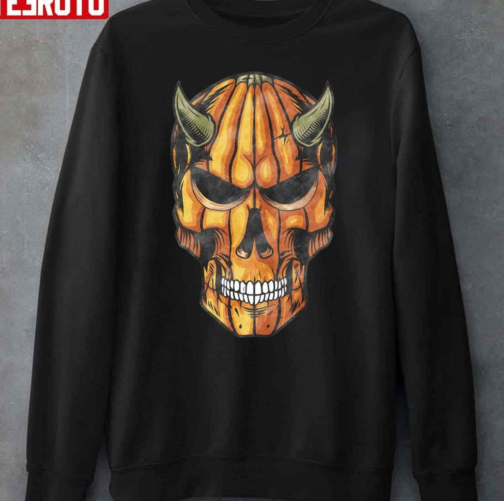 Scary Pumpkin Head Halloween Pumpkin Horror Dark Hydro Unisex Sweatshirt