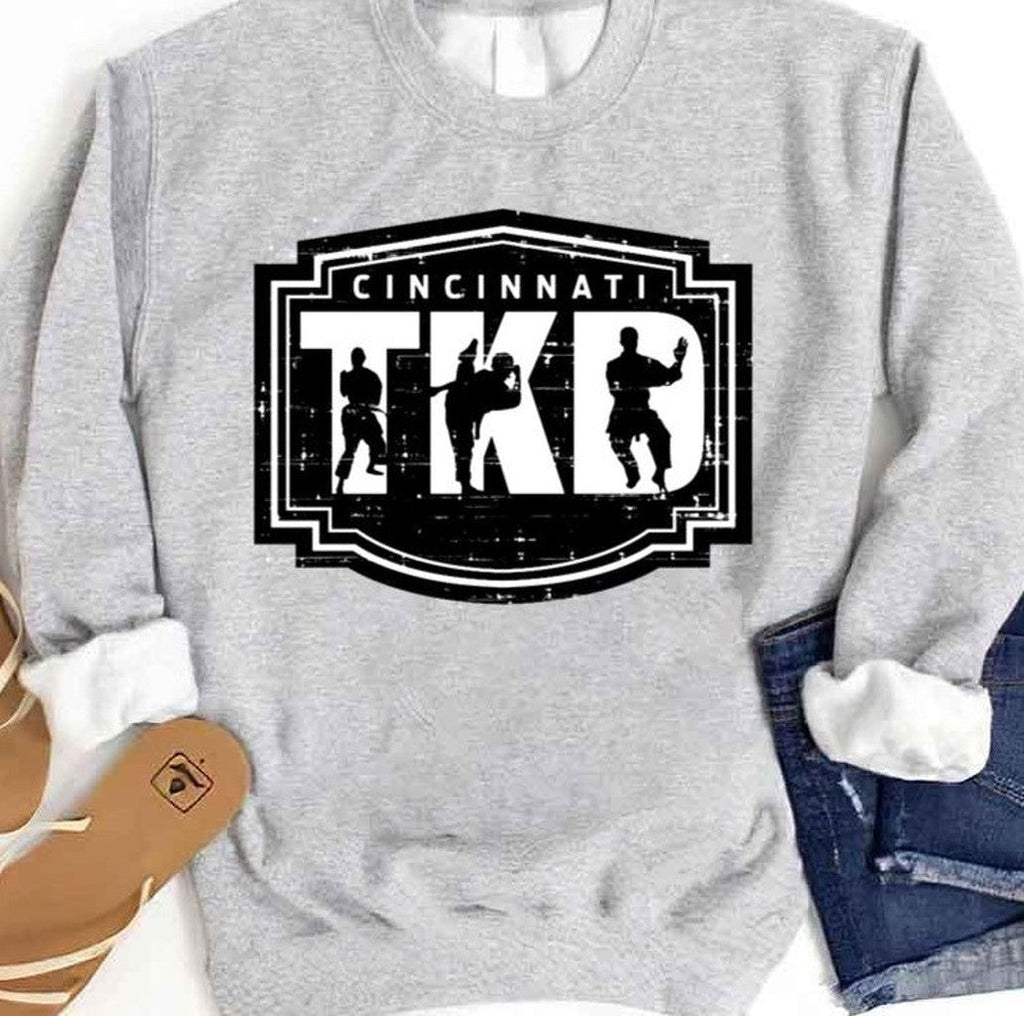 Oldschool Taekwondo Black Print Sweatshirt