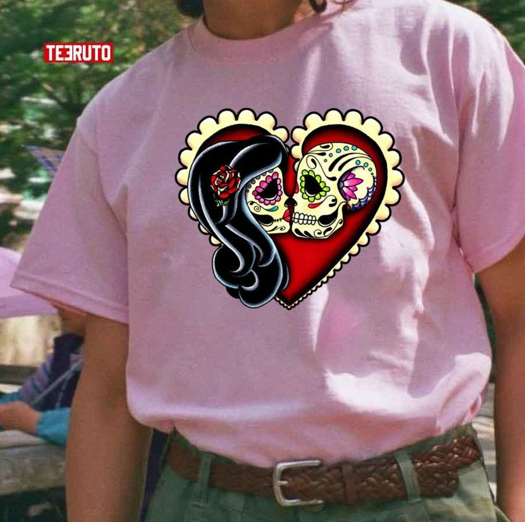 Ashes Day Of The Dead Couple Sugar Skull Lover Unisex Sweatshirt