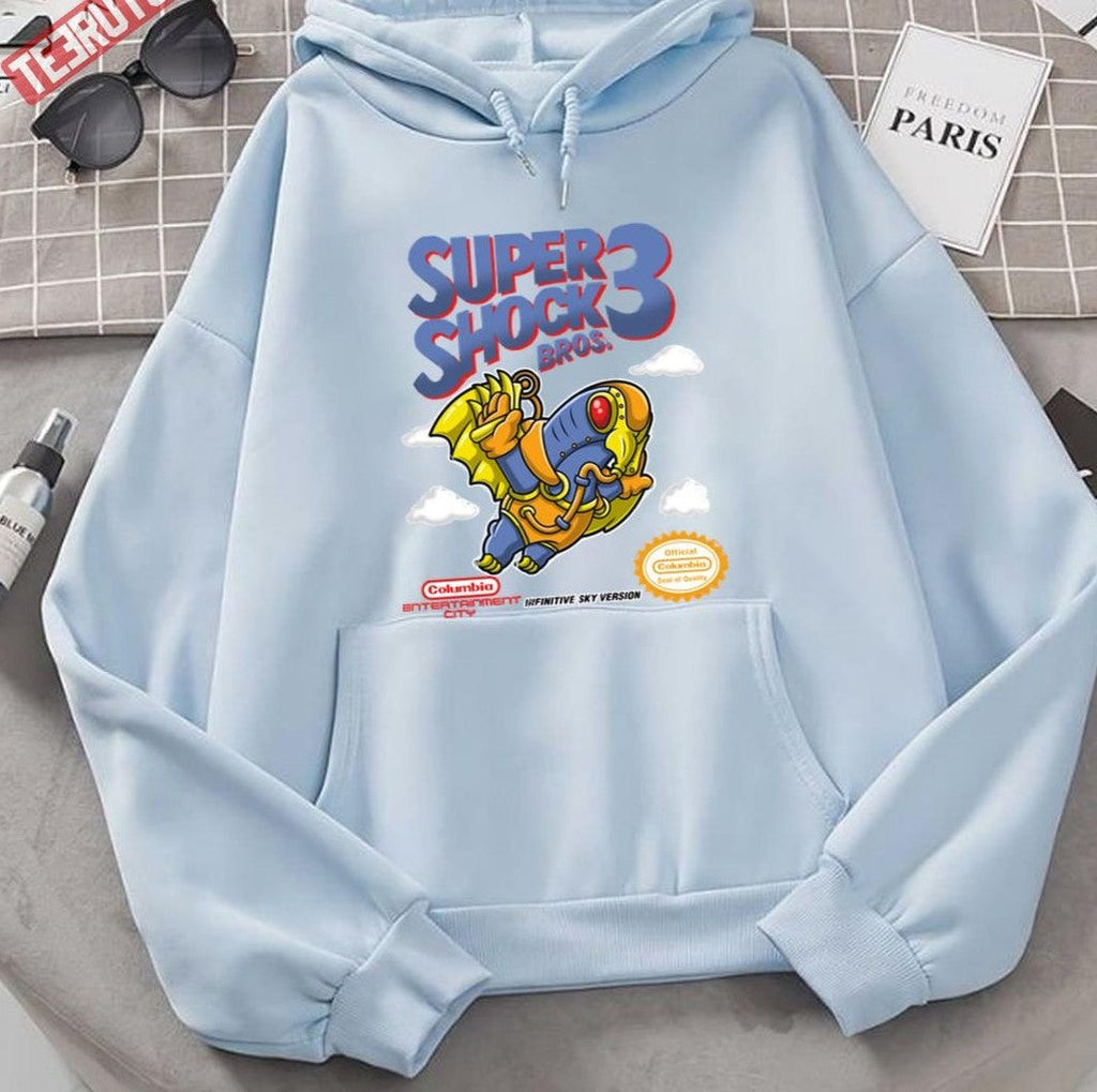 Super Shock Bros 3 Bioshock Video Game Gift Unisex Hoodie
