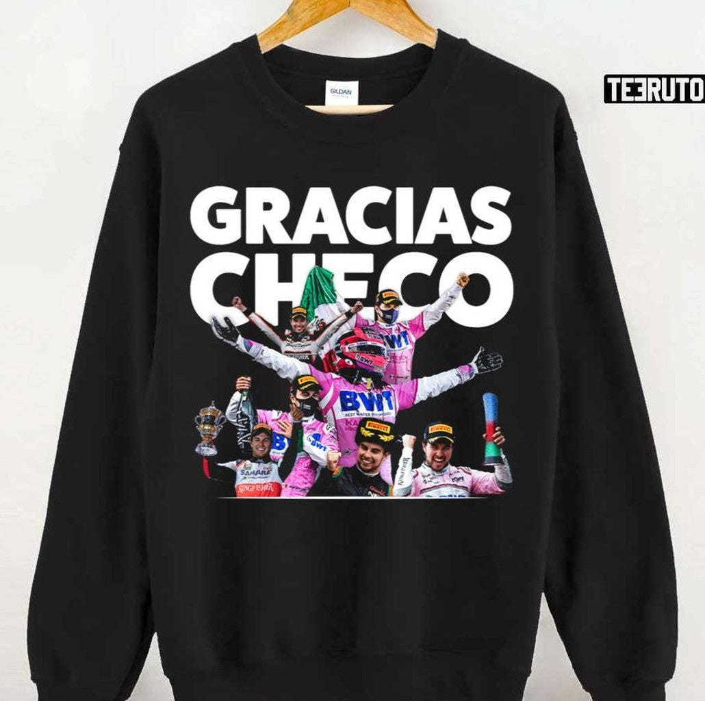 Sergio Perez Gracias Checo Champions Collage Unisex Sweatshirt