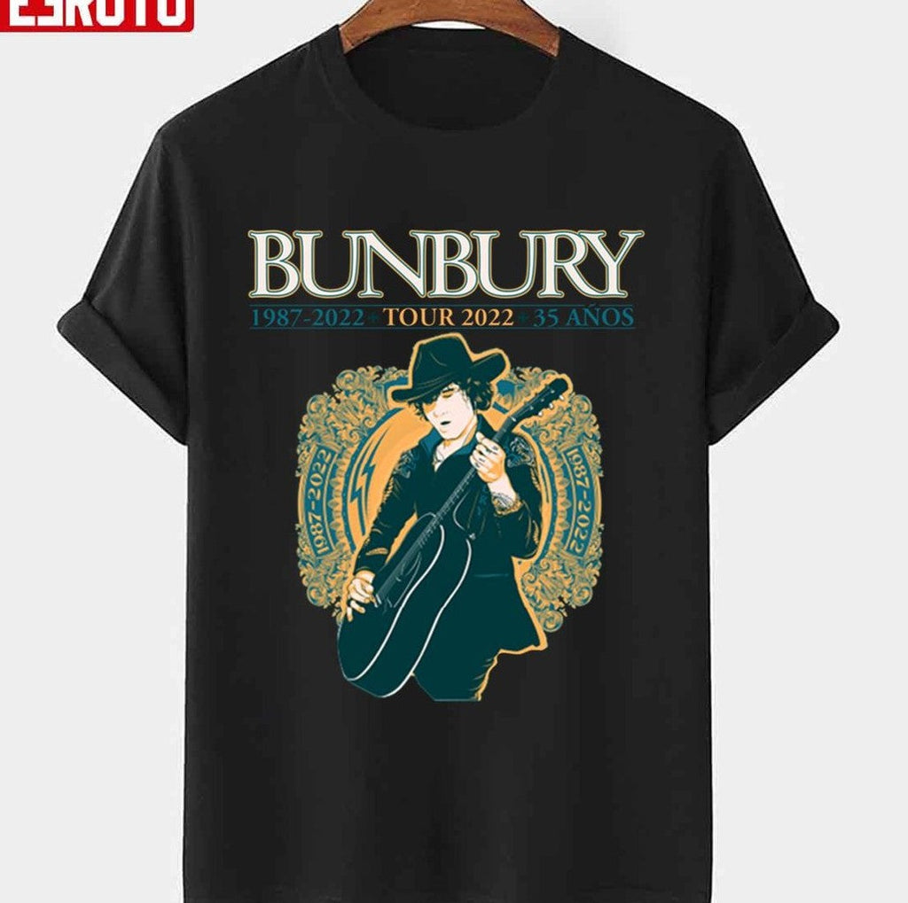 Spanish Singer Enrique Bunbury 1987-2022 Tour 2022 35 Anos Unisex T-Shirt
