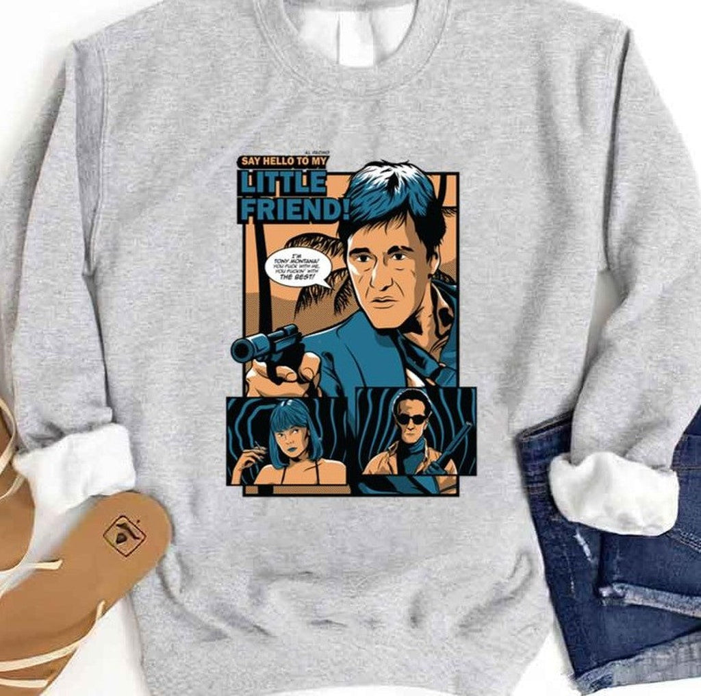 Beautiful Model Scarface Gangster Retro Vintage Unisex Sweatshirt