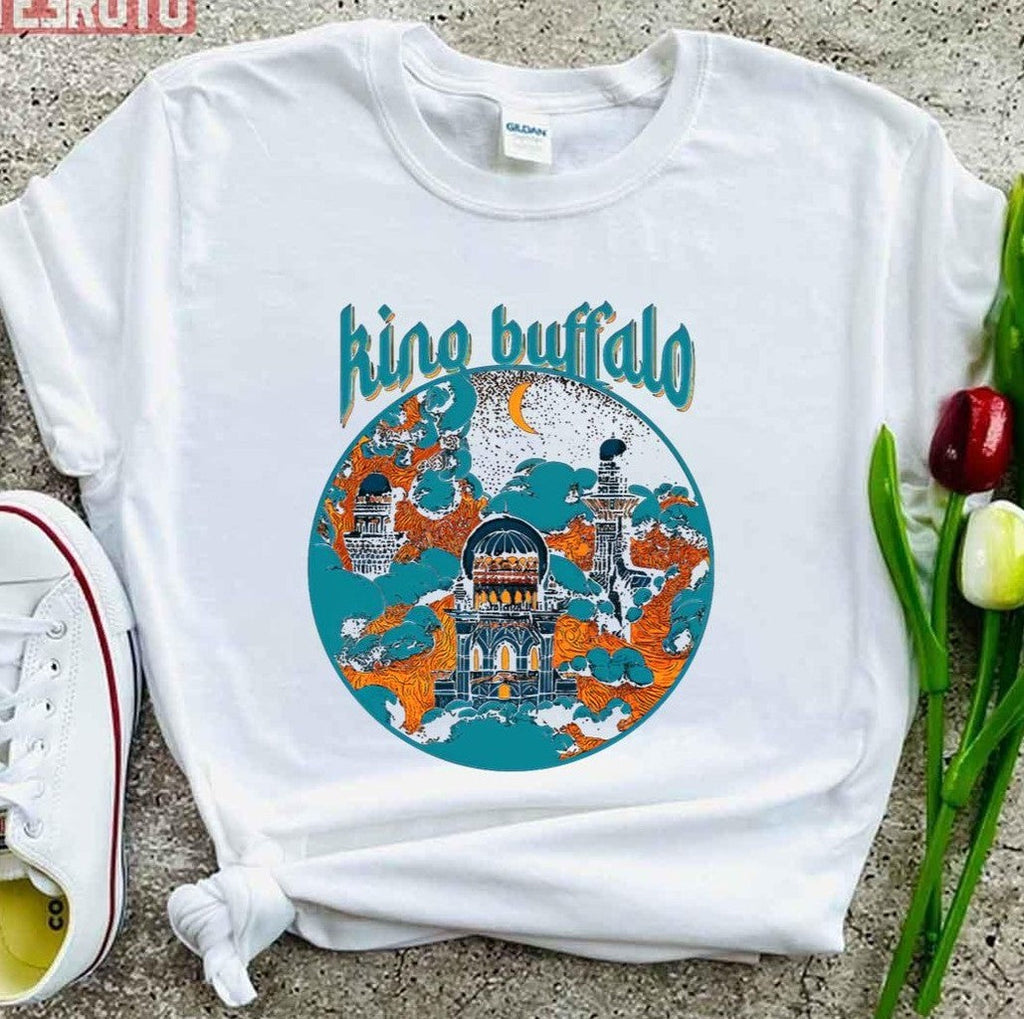Night Temple Moon King Buffalo Unisex T-Shirt