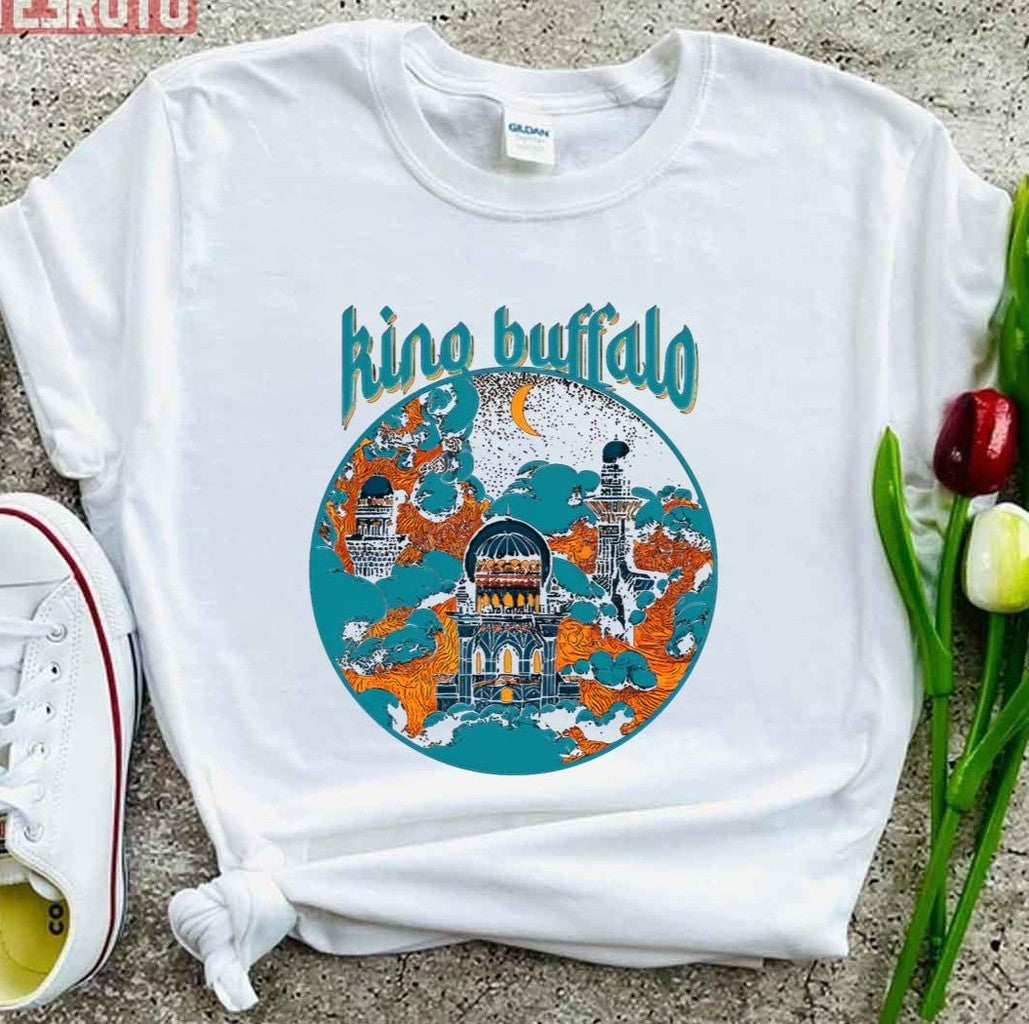 Night Temple Moon King Buffalo Unisex T-Shirt