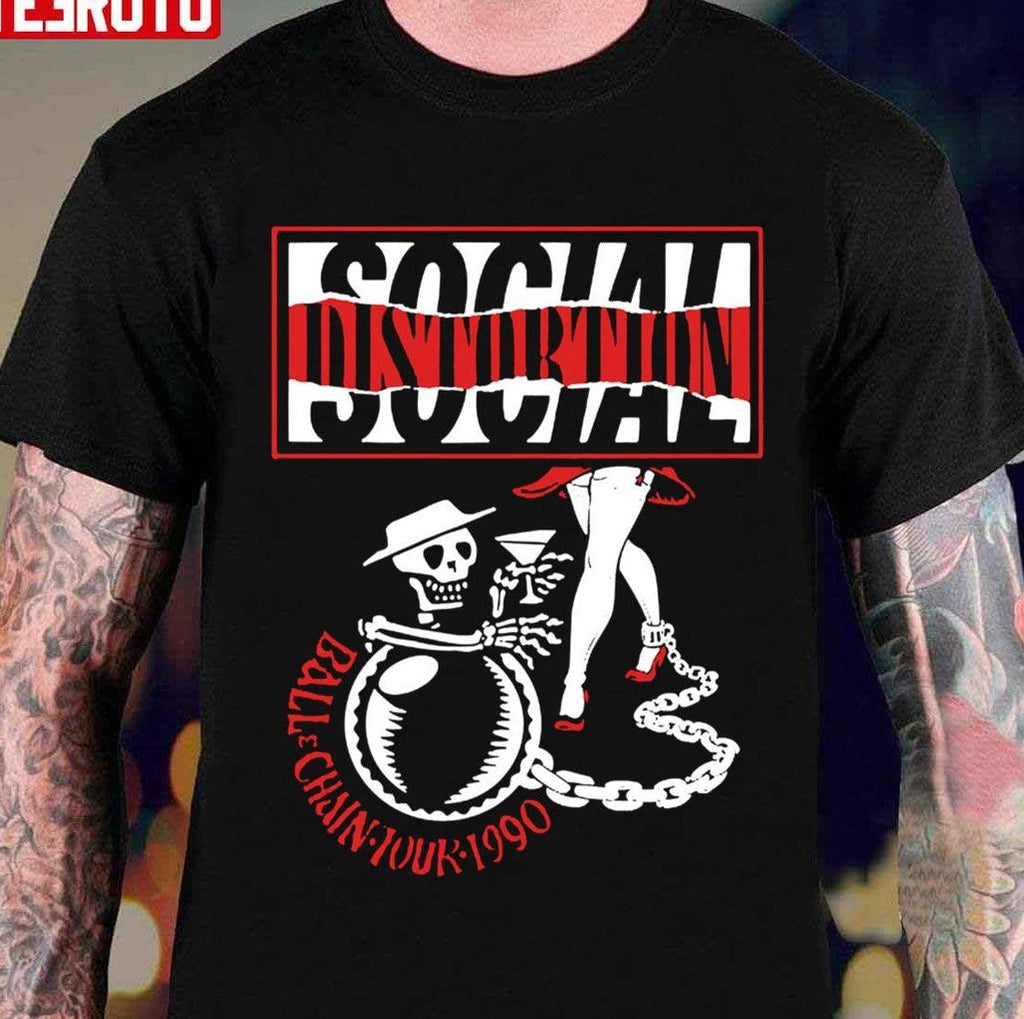 Social Distortion Ball And Chain Tour 1990 Unisex T-Shirt