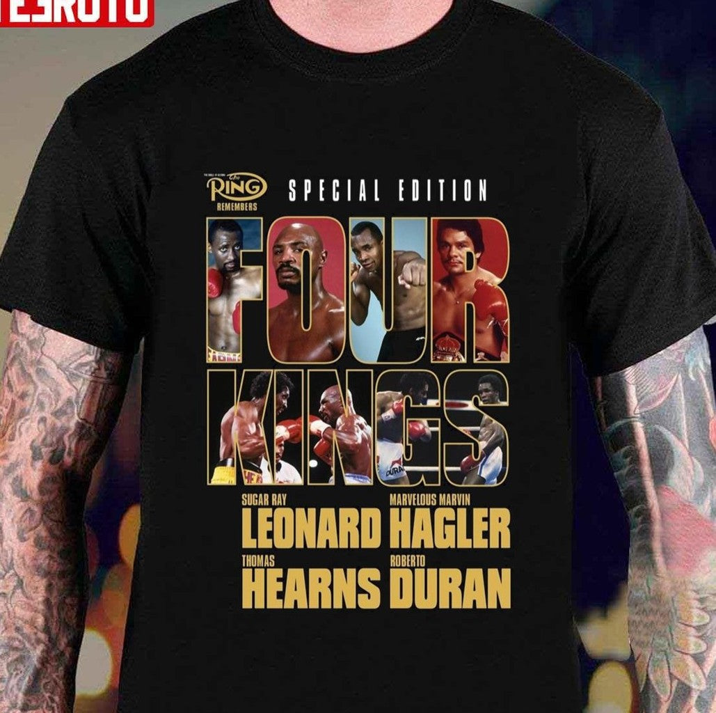 The Four Kings Leonard Hagler Hearns Duran Unisex Hoodie