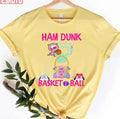 Basketball Pig Funny Bunny Boys Girls Happy Easter Day Unisex T-shirt