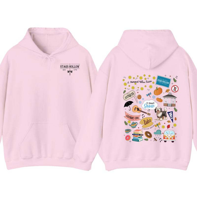 Stars Hollow Hoodie, Lukes Diner, Gilmore Girl tshirt Eras, Fall Comfort Womenswear