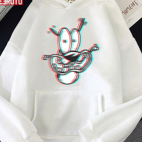3d Courage The Cowardly Dog Premium Scoop Unisex Sweatshirt