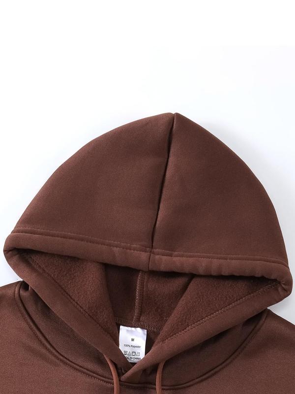 Cross Print Men's Hoodie with Drawstring Pocket, Regular Fit Long Sleeve Sweatshirt, Casual Men's Fashion for Spring & Fall Daily WearÂ 