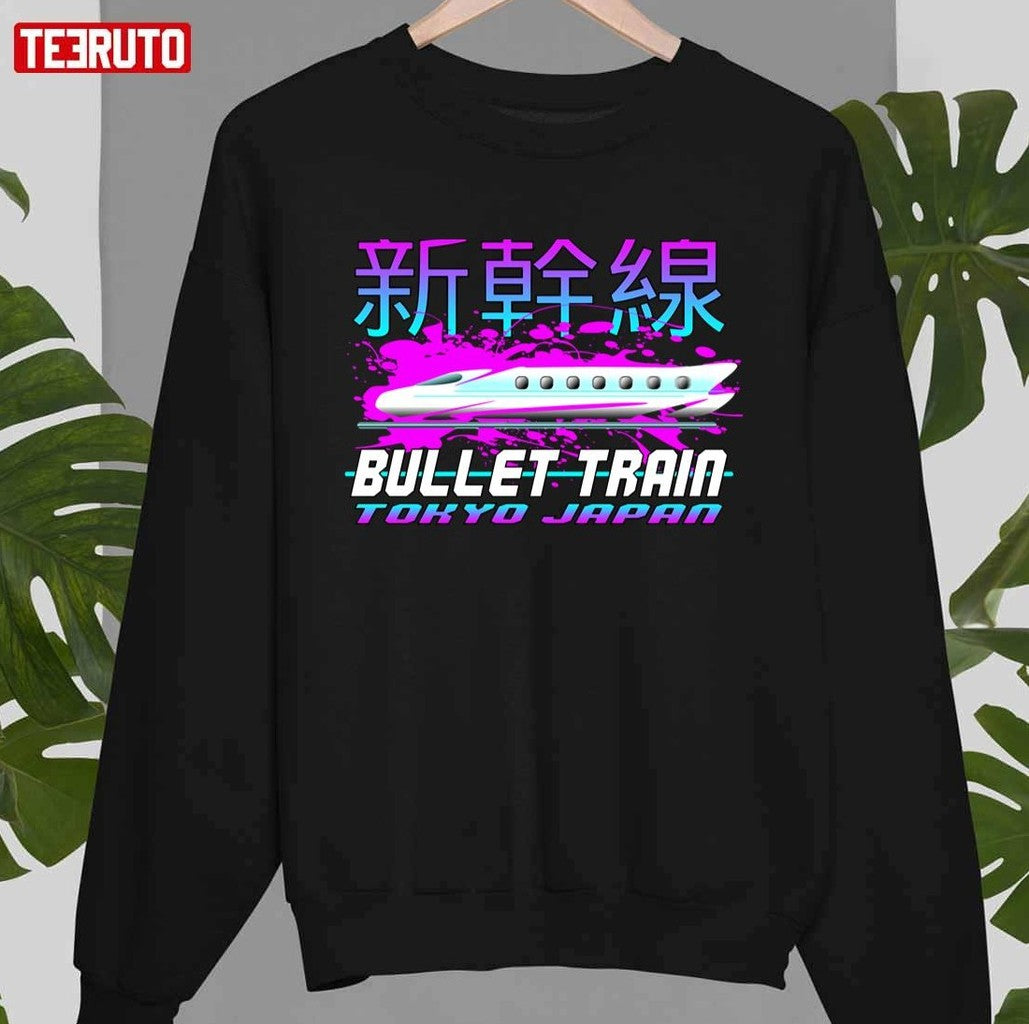 Neon Bullet Train Tokyo Japan Unisex T-Shirt