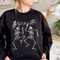 Music Dancing Skeleton For Halloween Vintage Funny Halloween Unisex T-Shirt