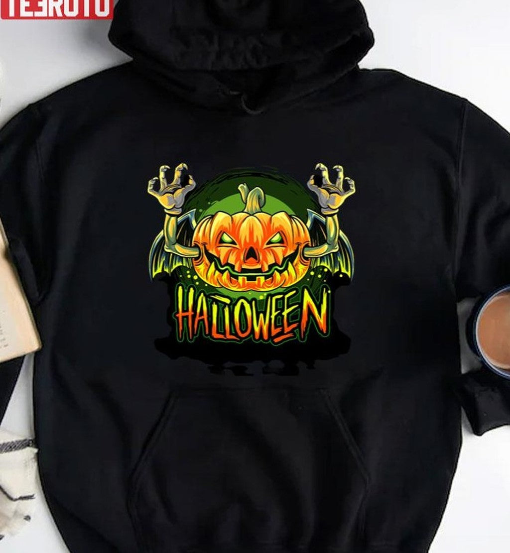 Scary Pumpkin Head Halloween Unisex T-Shirt