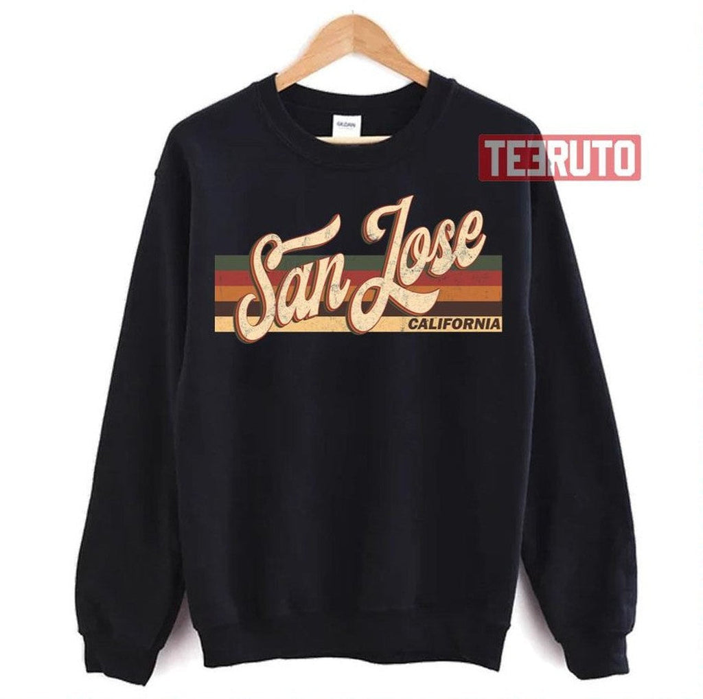 San Jose California State Retro Vintage 70s 80s Distressed Unisex T-Shirt