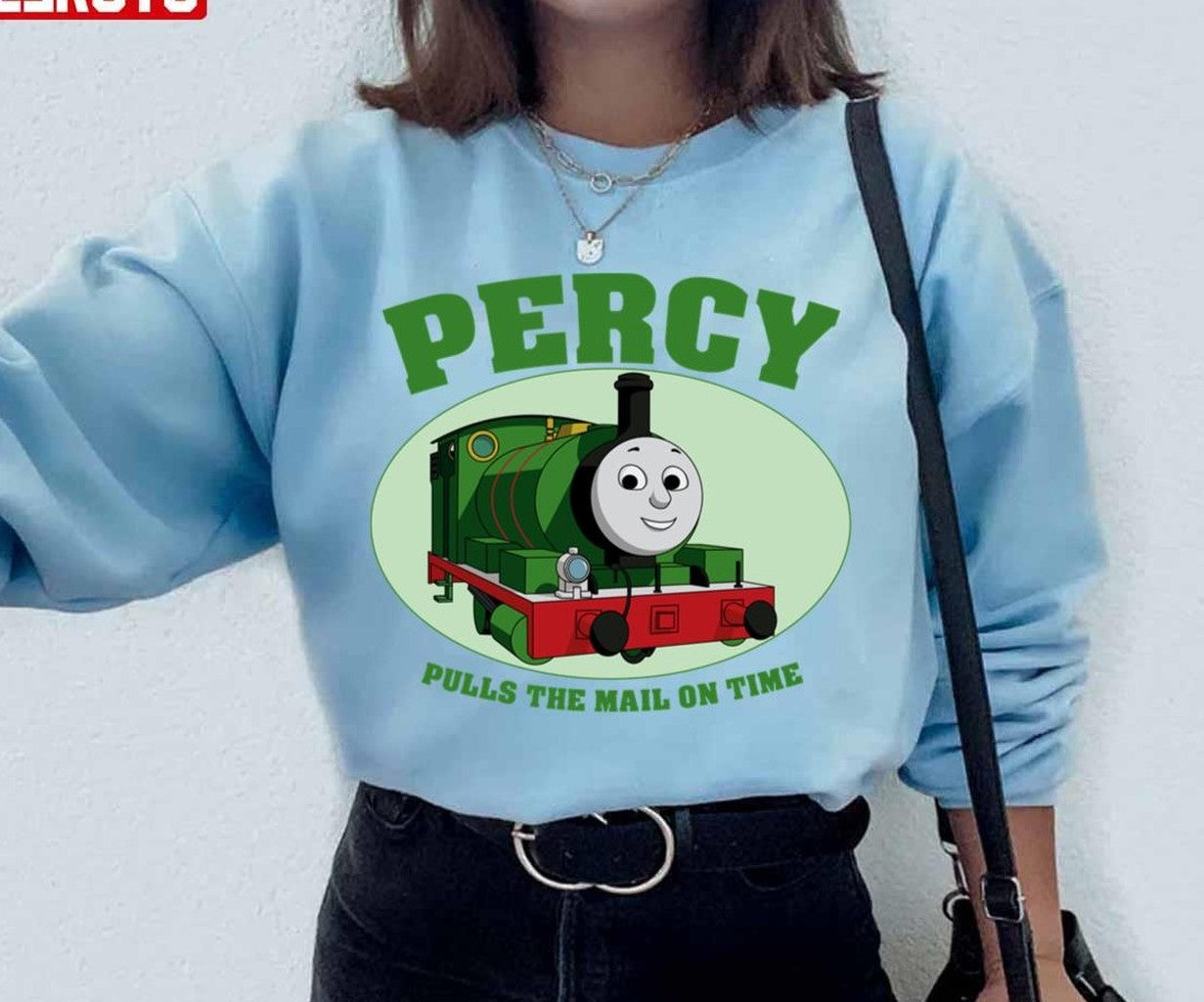 Percy Pulls The Mail On Time Thomas The Train Unisex Sweatshirt