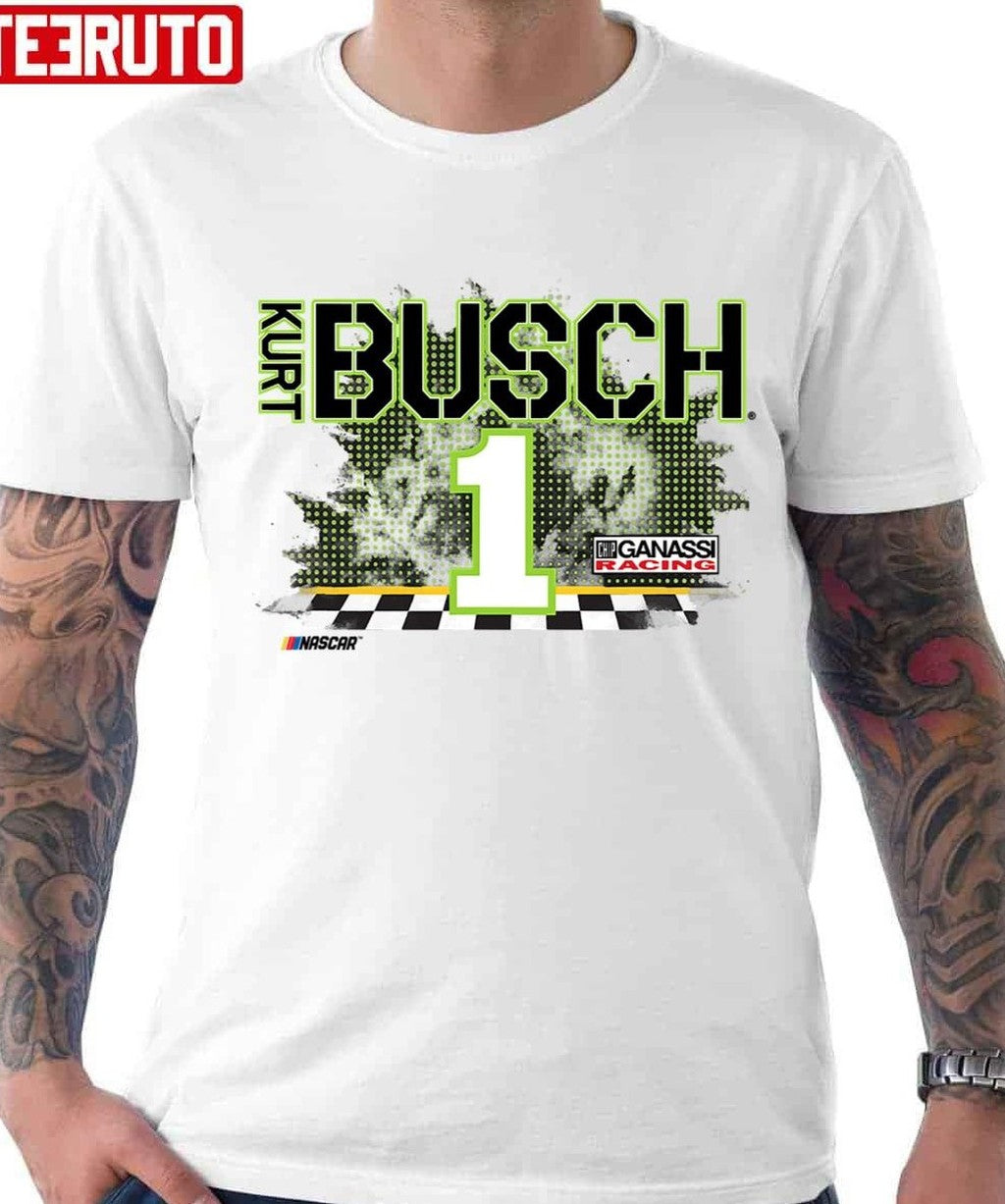 Nascar Kurt Busch Racing Flags Unisex T-Shirt