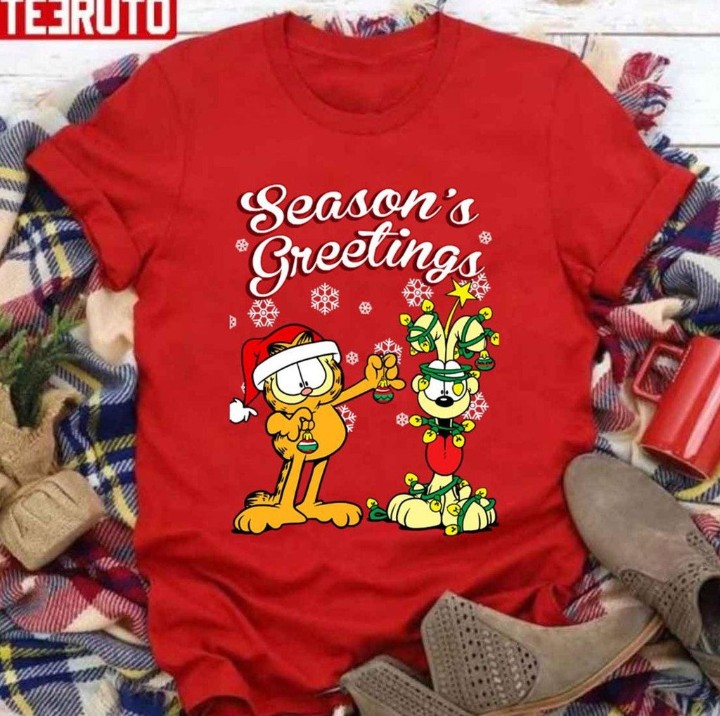 Season's Greetings Garfield Christmas Unisex Sweatshirt