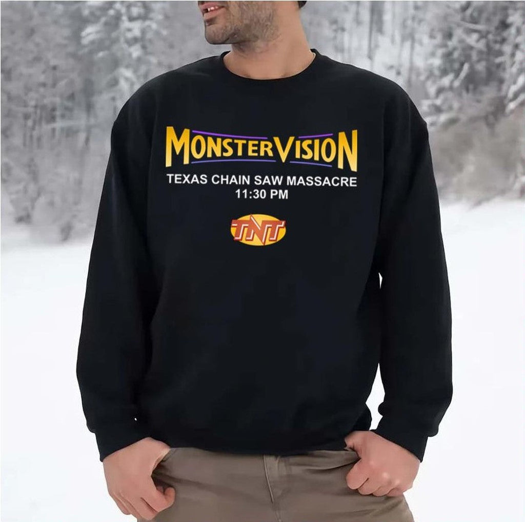 Monster Vision Tnt Logo The Last Drive In With Joe Bob Briggs Unisex Sweatshirt