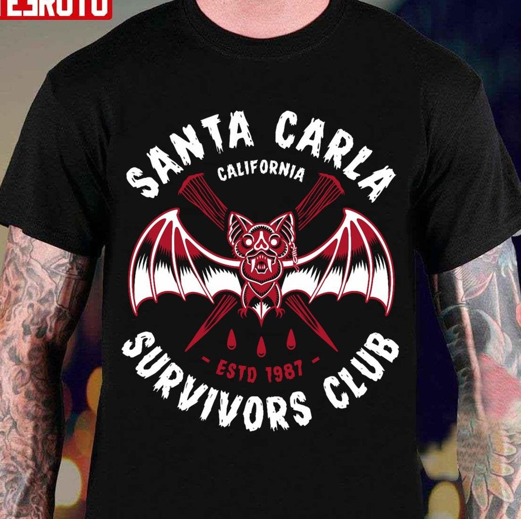Santa Carla Survivors Club Lost Boys Vampire Club Badge Unisex T-Shirt