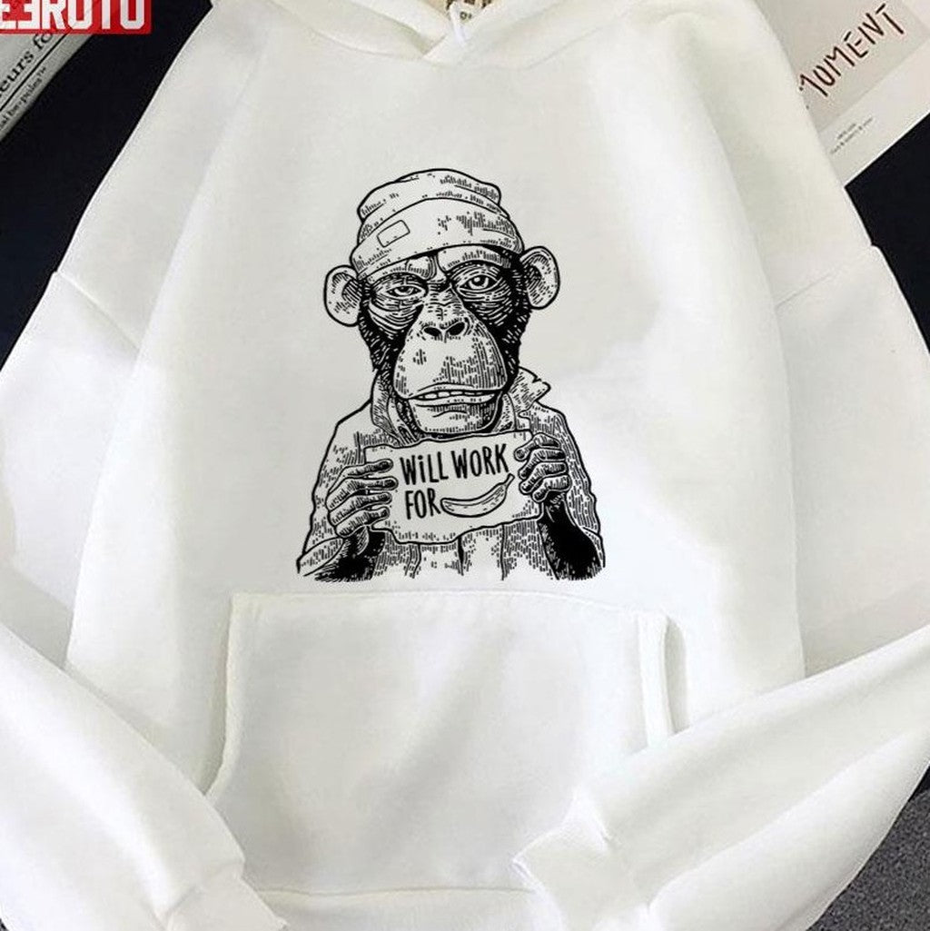 The Great Retro Monkey Will Work For Banana Cute Photographic Unisex T-shirt