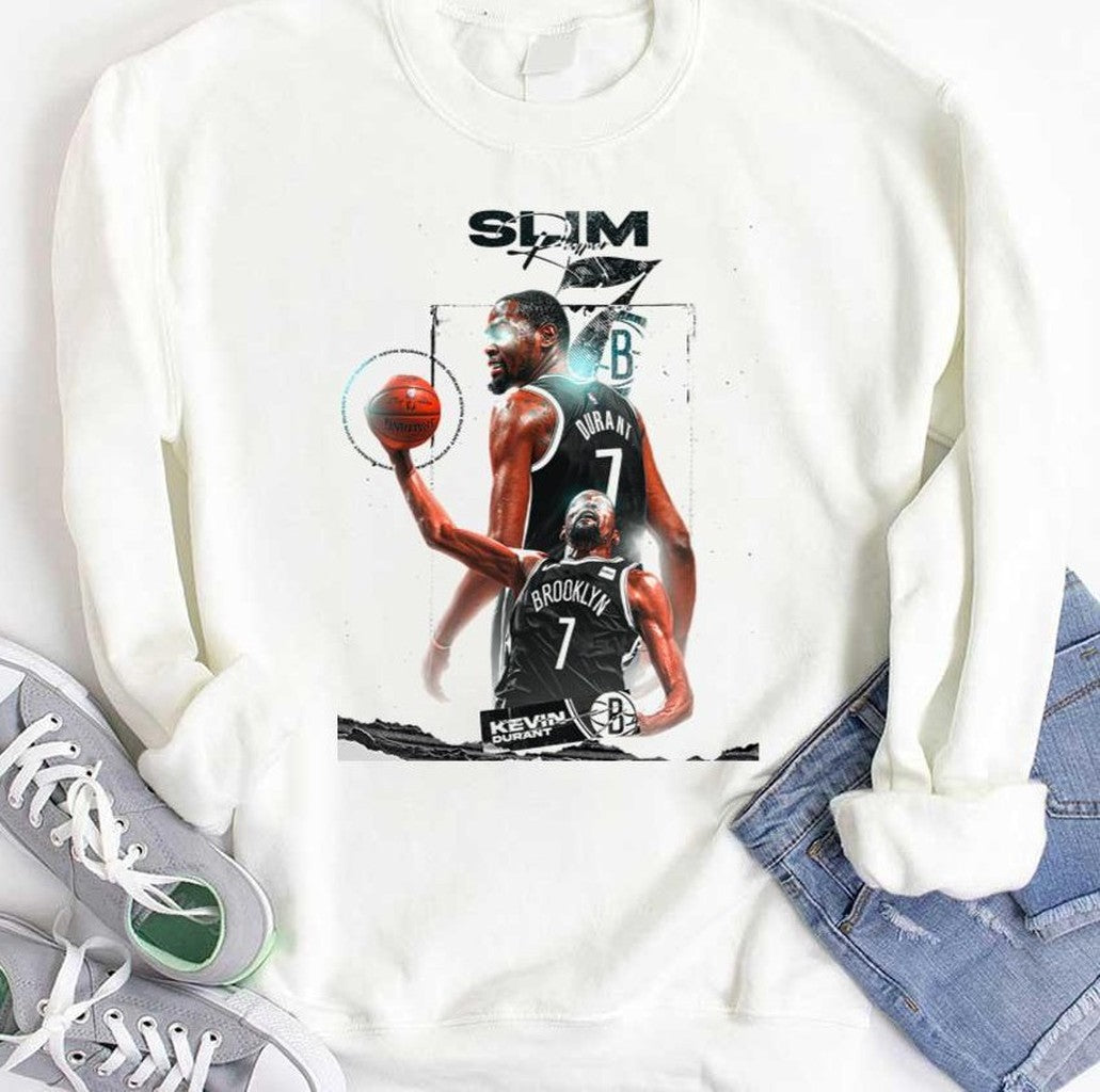 Number 7 Kevin Durant Basketball Brooklyn Unisex Hoodie
