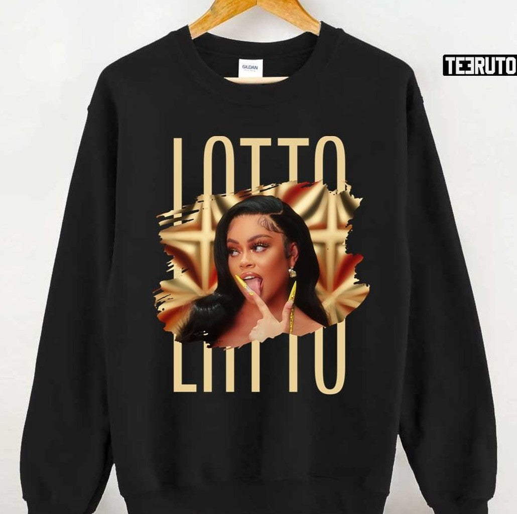 Sexy Latto Photo With Text Gold Unisex T-shirt