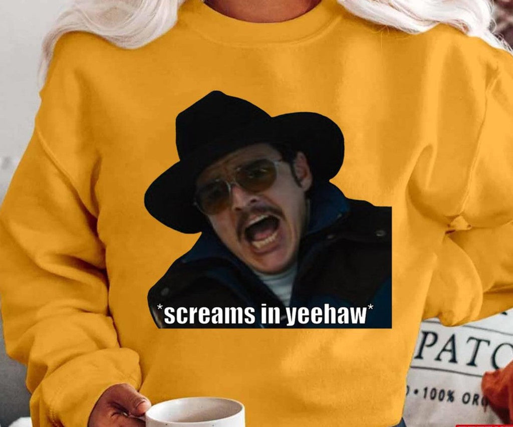 Screams In Yeehaw Kingsman Whiskey Agent Pedro Pascal Unisex T-Shirt