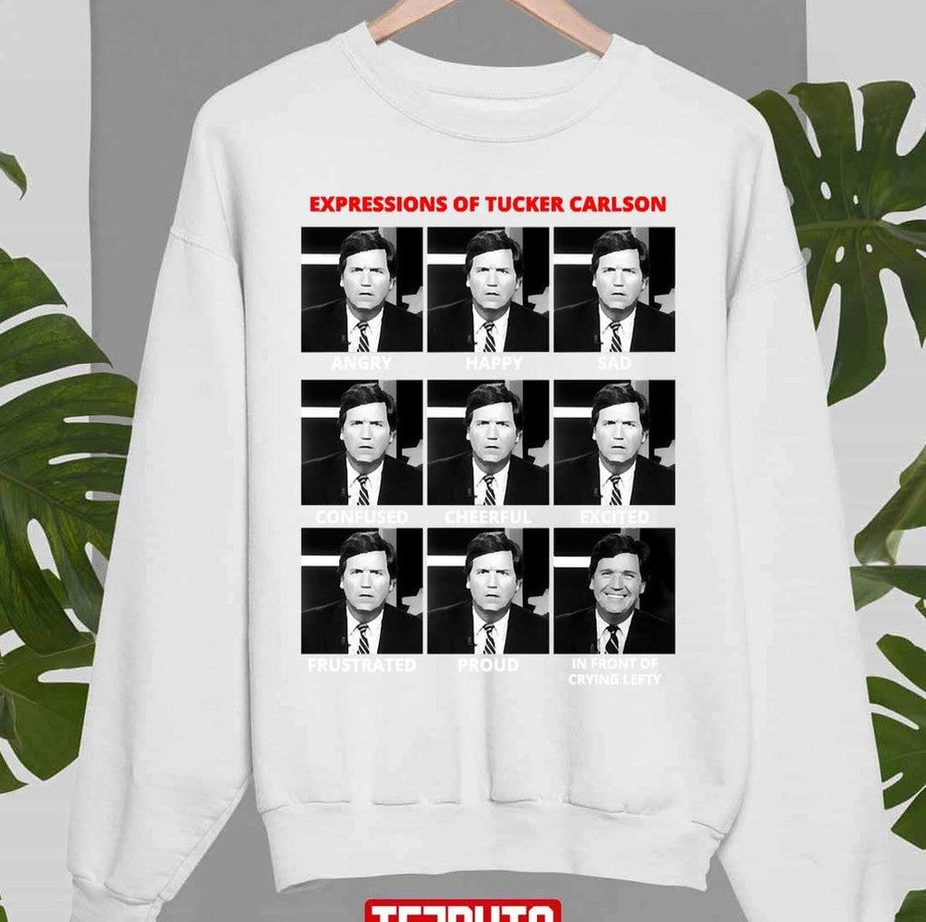 The Expressions Of Tucker Carlson Unisex T-Shirt