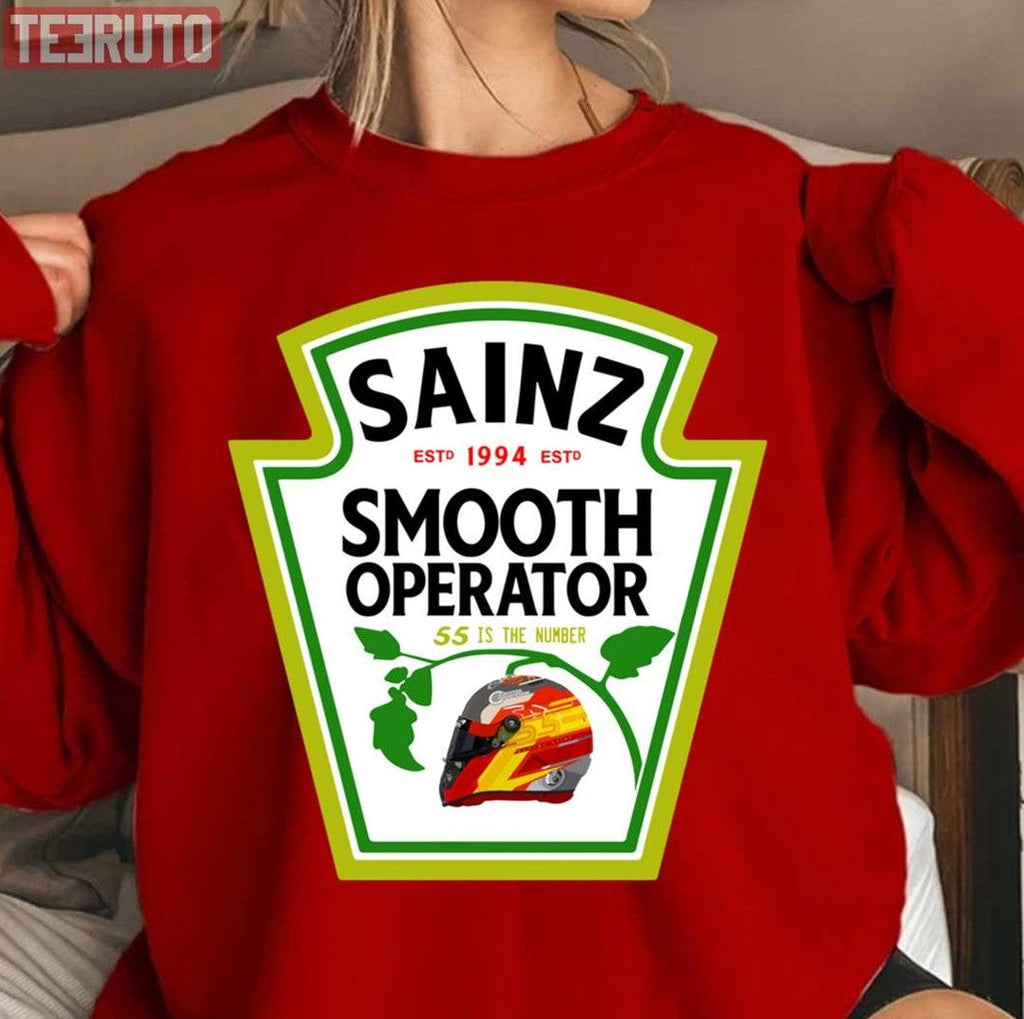 Sainz Jr Smooth Ketchup Funny Design Carlos Sainz Formula 1 Unisex Sweatshirt
